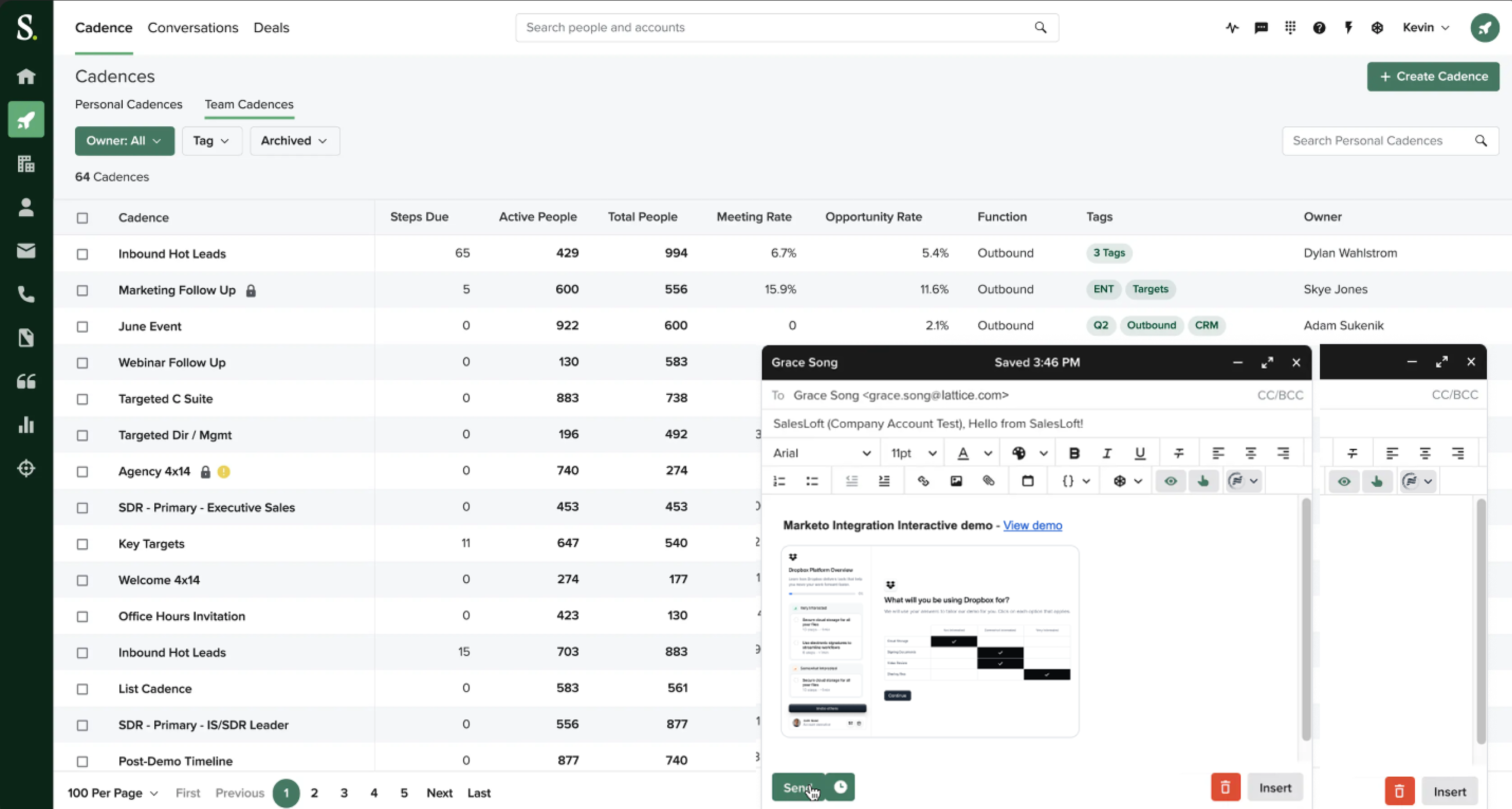 Salesloft dashboard
