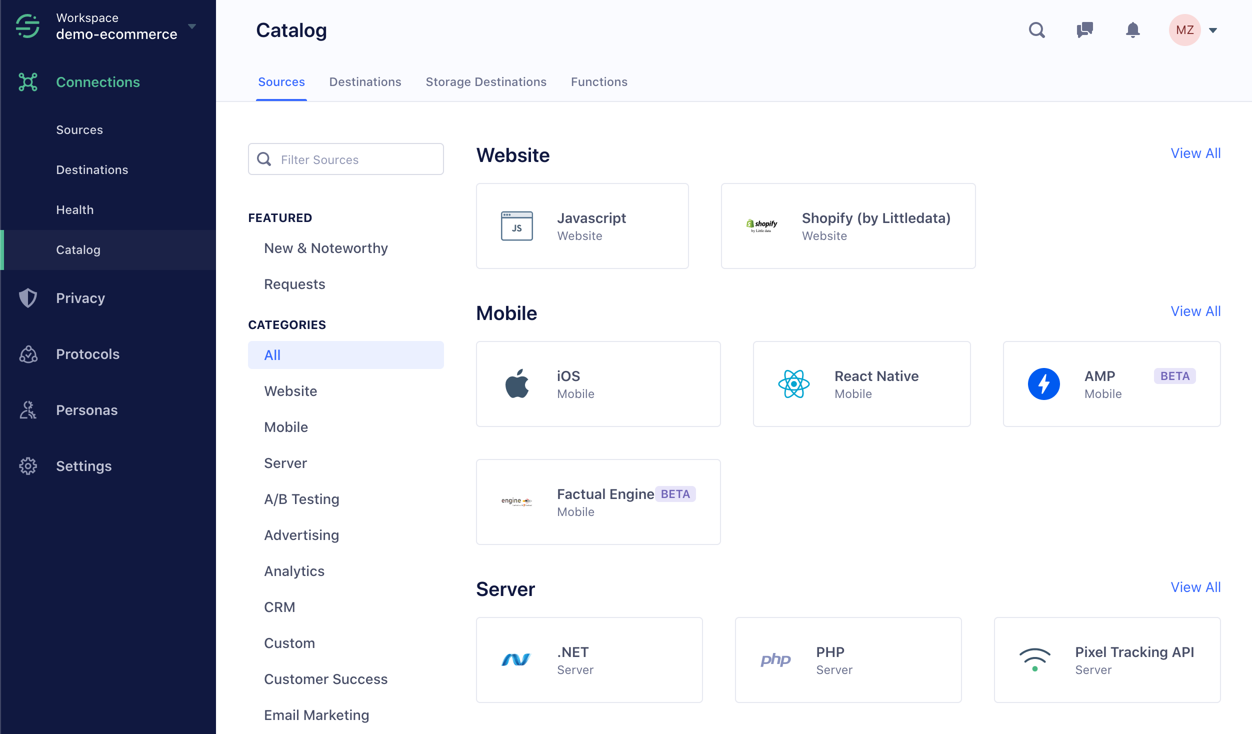 Segment dashboard